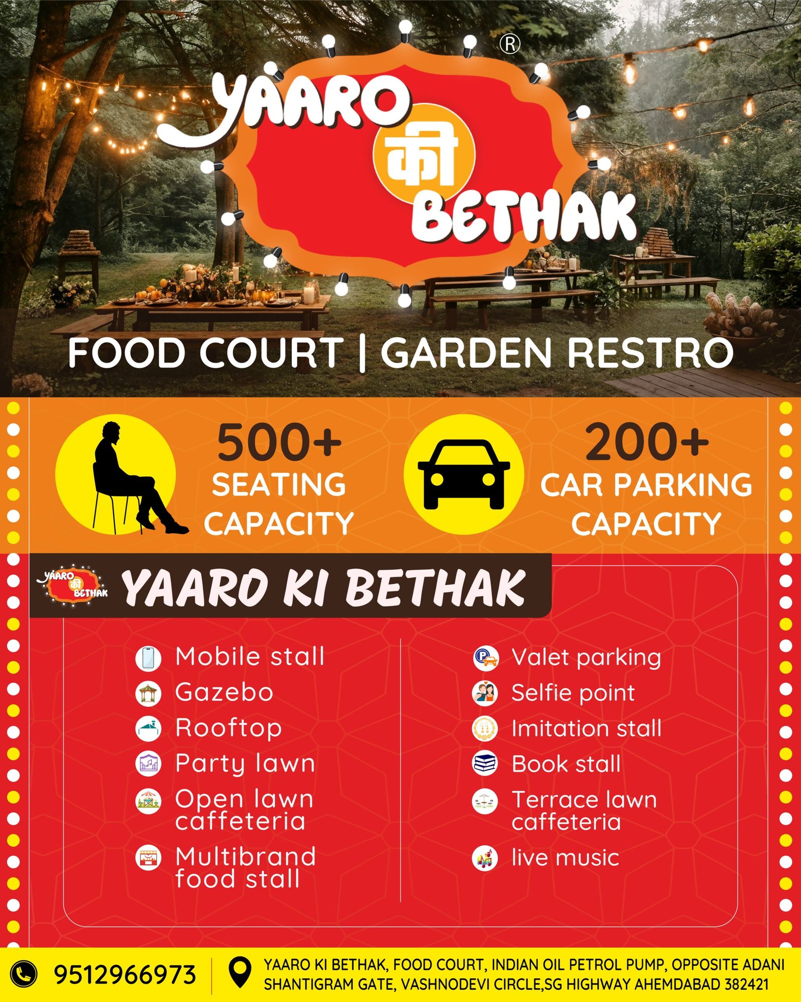 YAARO KI BETHAK FOOD COURT VAISHNODEVI CIRCLE AHMEDABAD GUJARAT INDIA